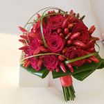 Bouquet rose e peperoncini