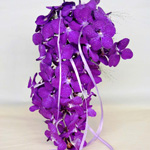 Bouquet a cascata, orchidee Vanda
