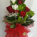 Mazzo regalo, rose e Anthurium